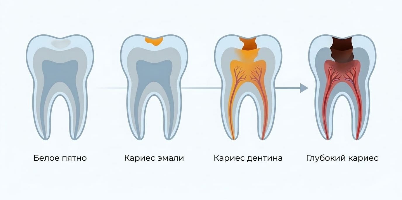 Стадии кариеса